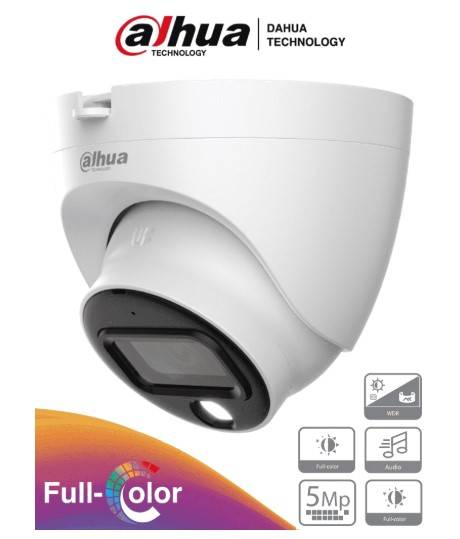 C&aacute;mara Domo Dahua Technology DAHUA HAC-HDW1509TLQ-A-LED - C&aacute;mara Domo Full Color de 5 MP con micr&oacute;fo